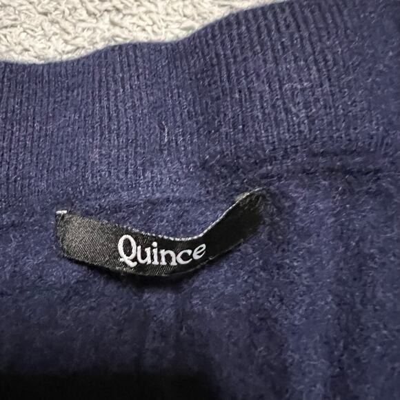 Quince Deep Blue Crew Neck Sweater - Picture 9 of 13